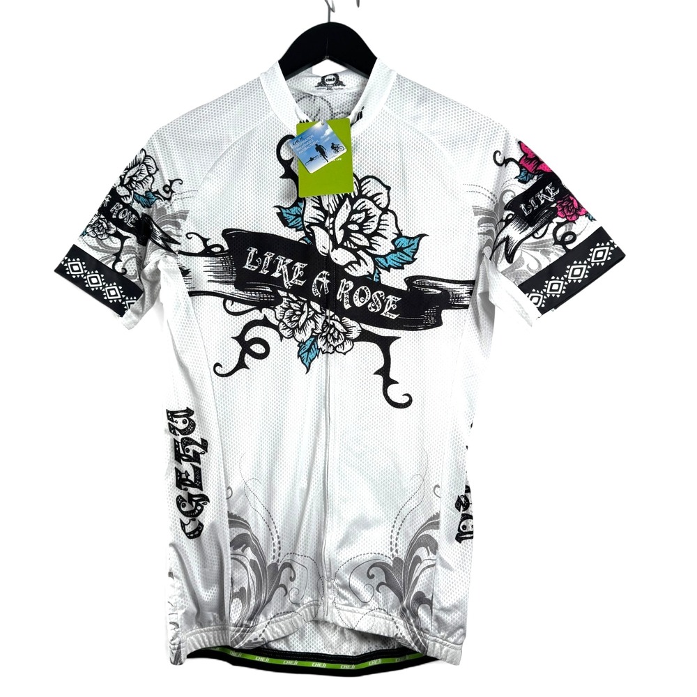 Nwt New Cheji Mens Bicycle Like A Rose Cycling Bike Jersey Shirt Sz 2XL